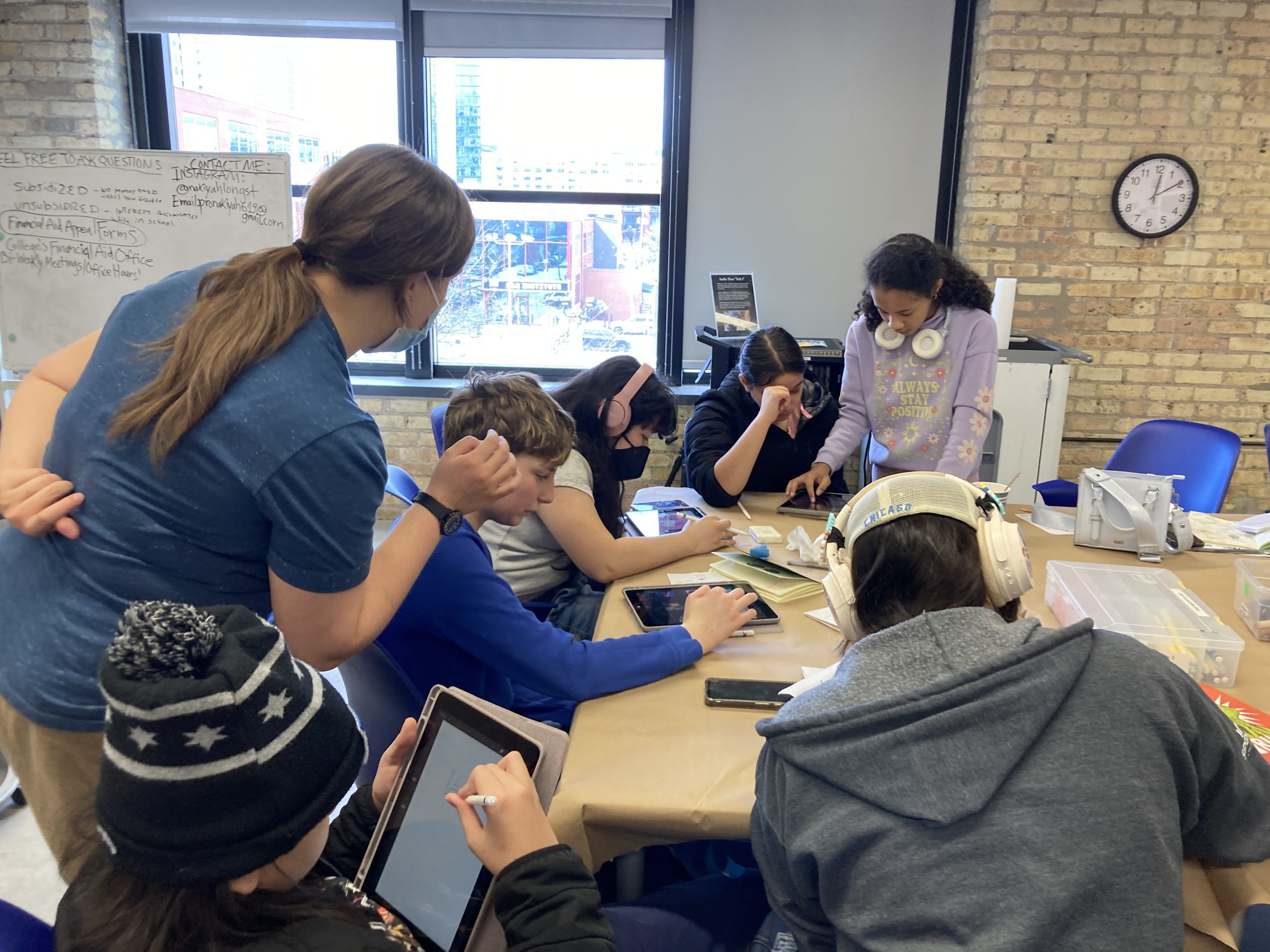 A META guides some young artists in their comic creation.