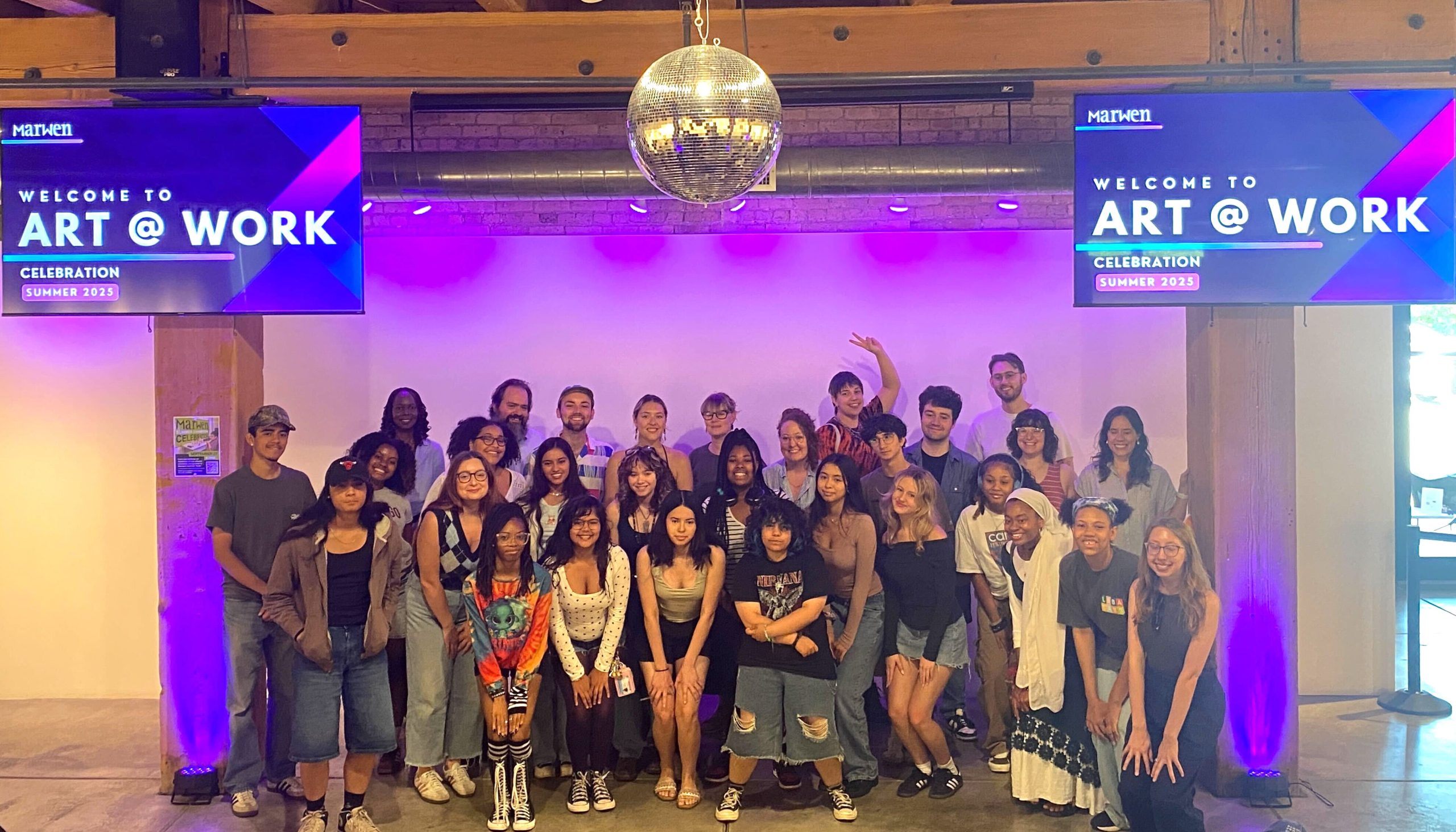 Art@Work 2025 program group photo of interns and site leaders