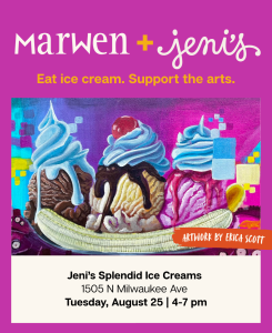Join us at Jeni's Spledid Ice Cream on Milwaukee, August 25 from 4-7pm!