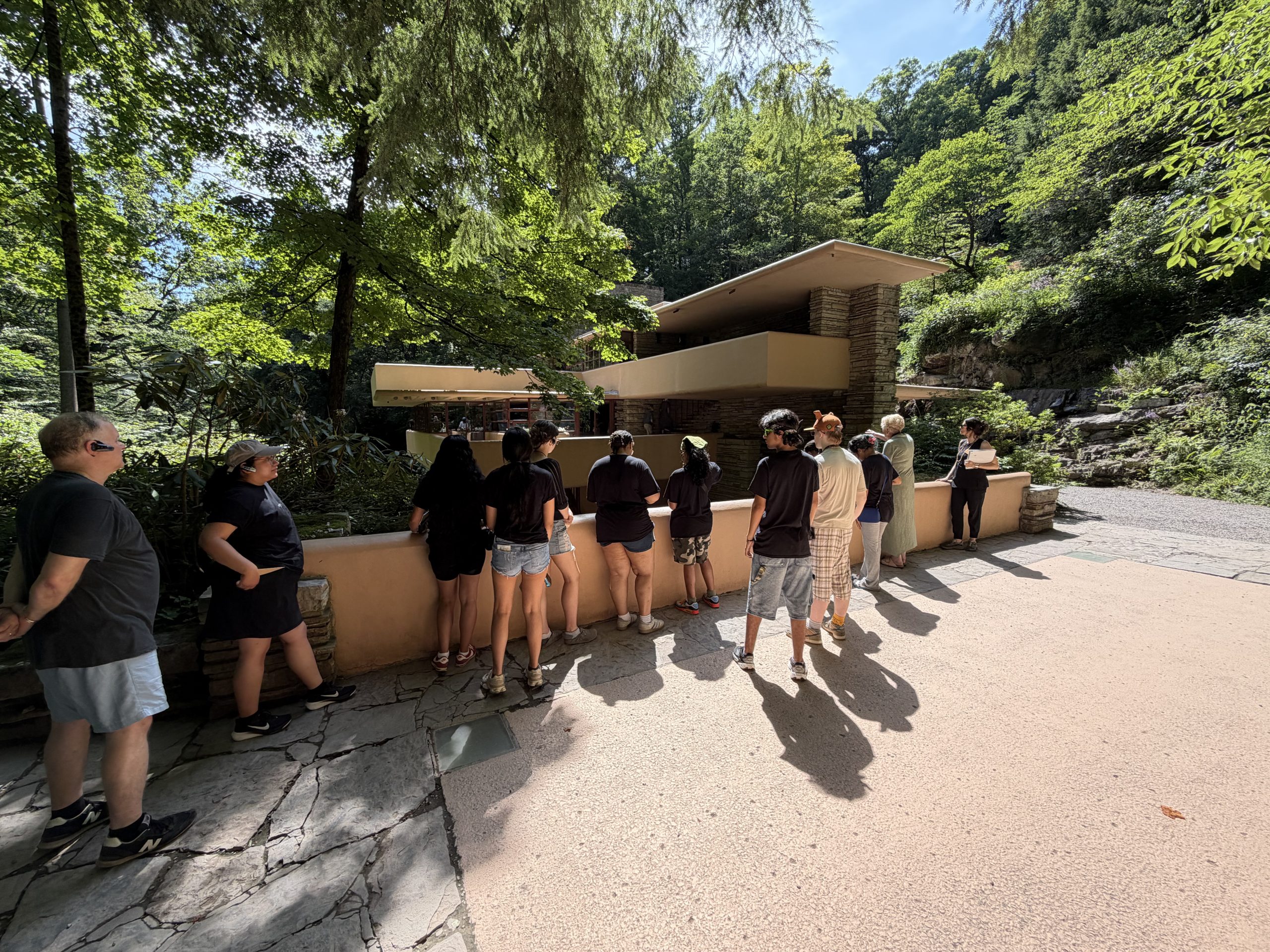 AWB 2026 Fallingwater Day 1-19 - Marwen Young artists make art and memories at Frank Lloyd Wright's Fallingwater as part of Marwen's Artward Bound residency program.