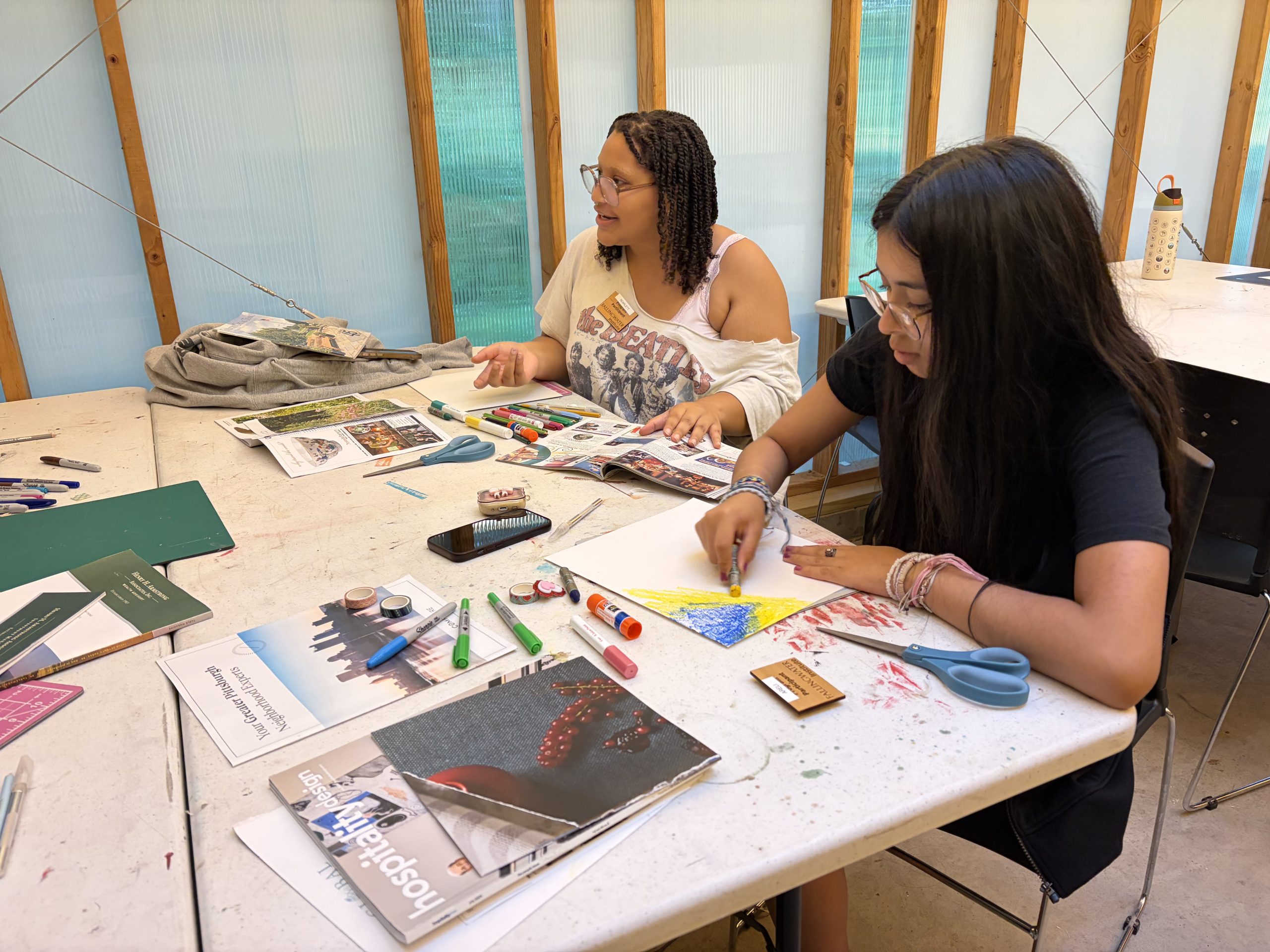 AWB 2026 Fallingwater Day 1-58 - Marwen Young artists make art and memories at Frank Lloyd Wright's Fallingwater as part of Marwen's Artward Bound residency program.